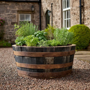 83cm Rustic 1/4 Barrel Oak Herb/Bedding Planter